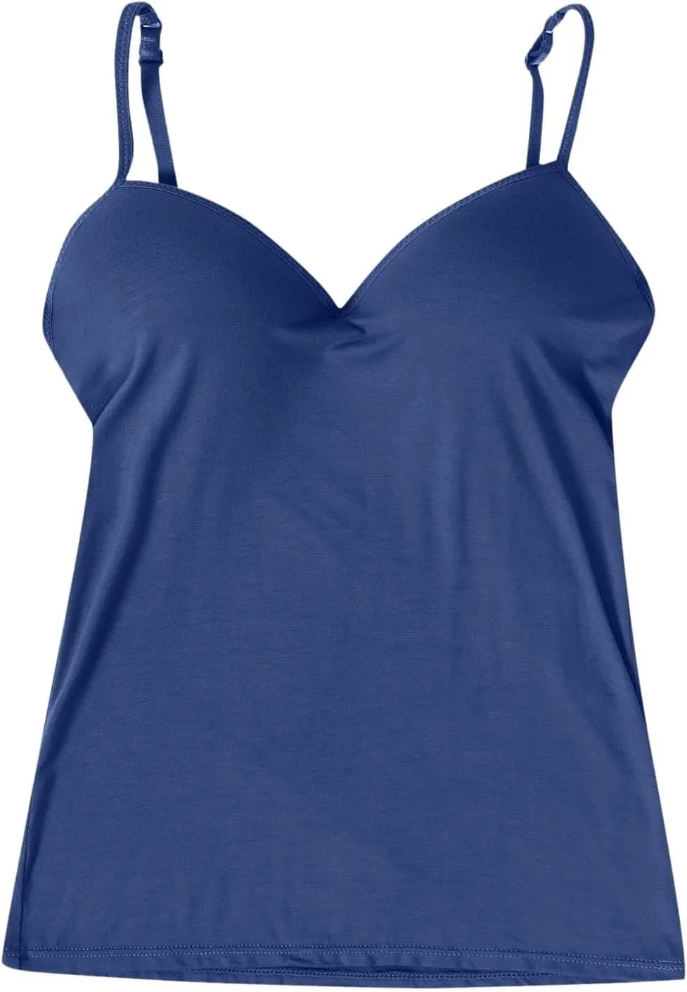 Shelf Bra Tank Tops for Women Adjustable Spaghetti Strap Yoga Shirts Basic Padded Tank Tops Undershirts Built in Bra