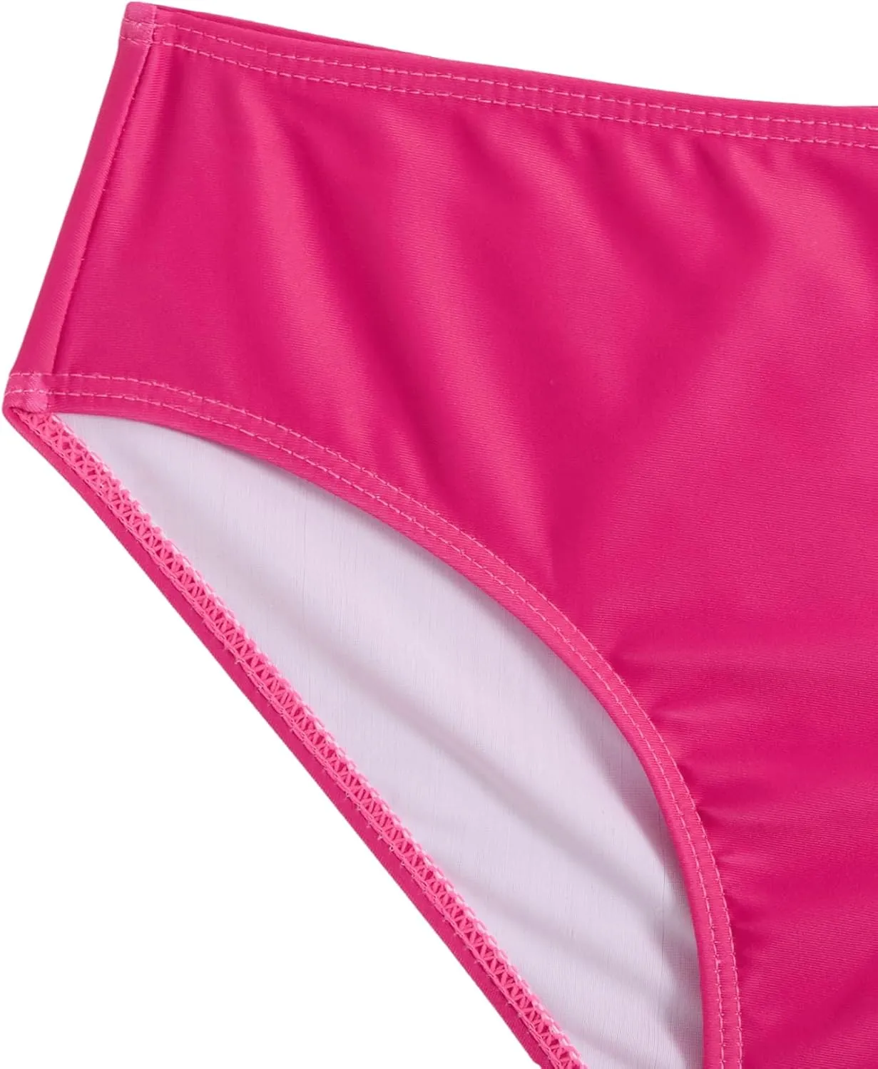 SHENHE Girl's 2 Piece High Waisted Ruffle Waffle Swimsuit Bathing Suit Bikini Sets