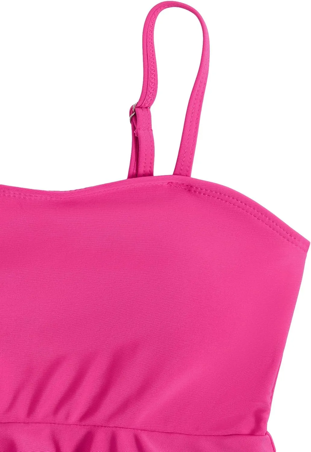SHENHE Girl's 2 Piece High Waisted Ruffle Waffle Swimsuit Bathing Suit Bikini Sets