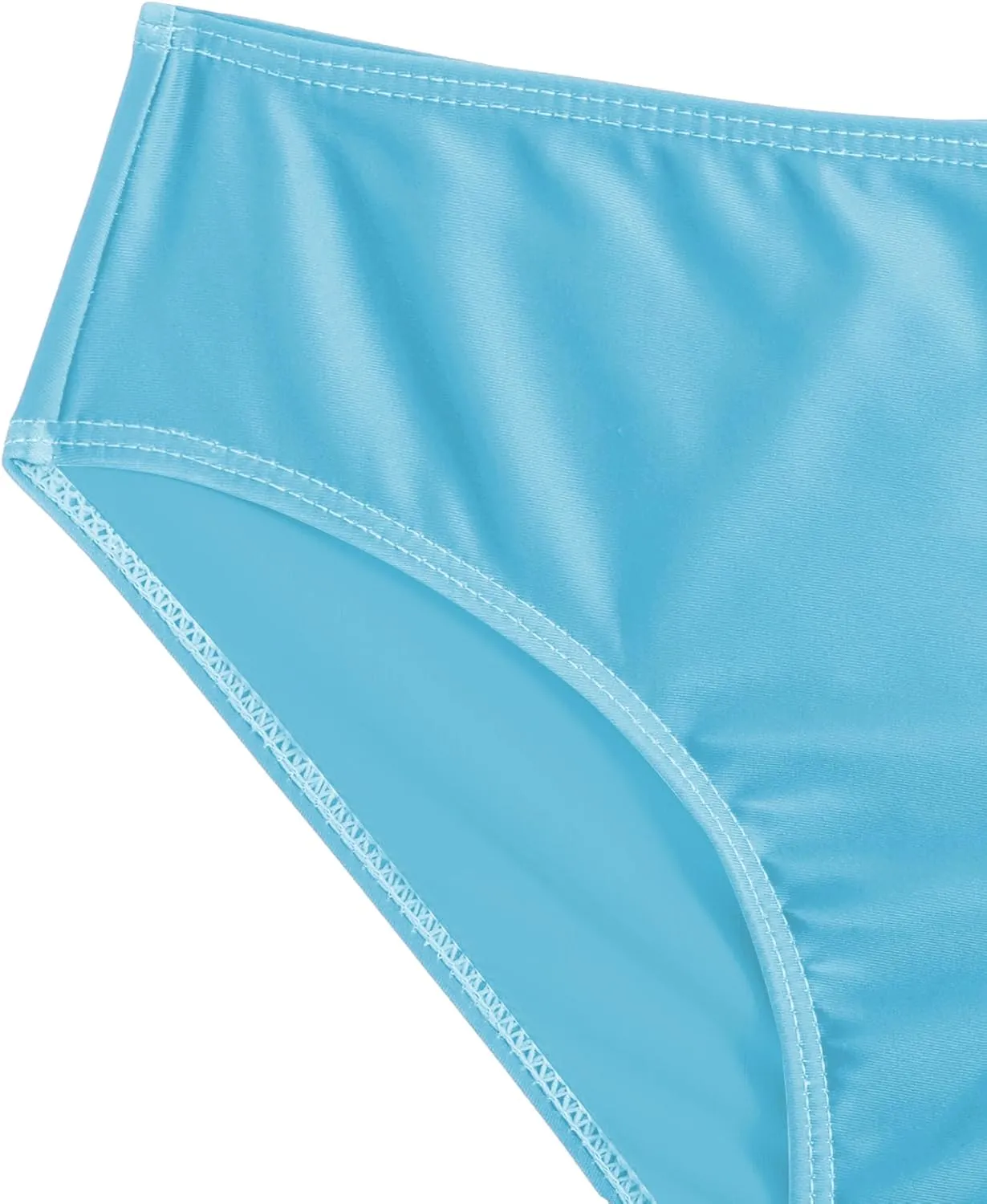 SHENHE Girl's 2 Piece High Waisted Ruffle Waffle Swimsuit Bathing Suit Bikini Sets