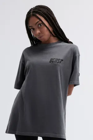 SHREDDER PIGMENT DYE SS TEE - BLACK
