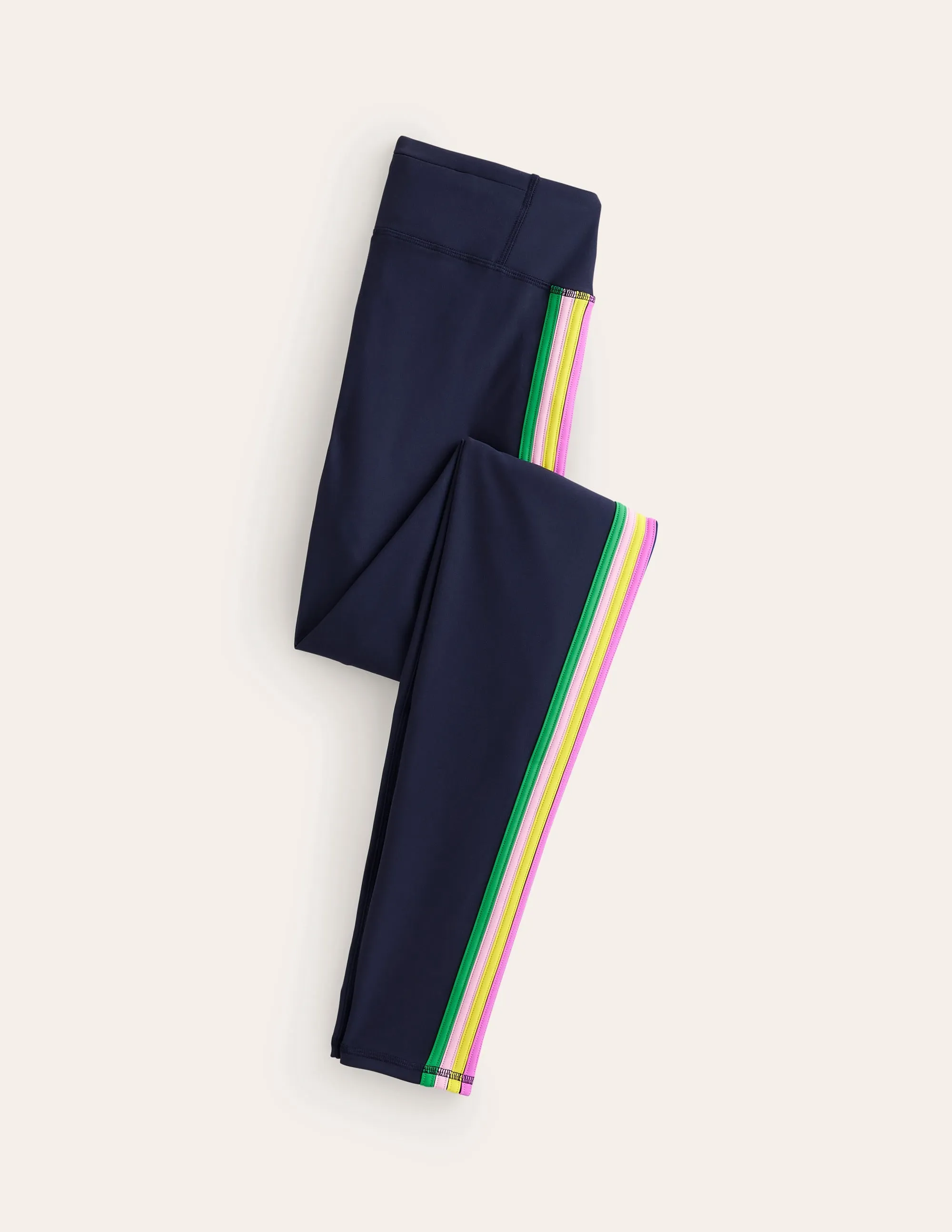 Side Stripe Leggings-Navy Side Stripe