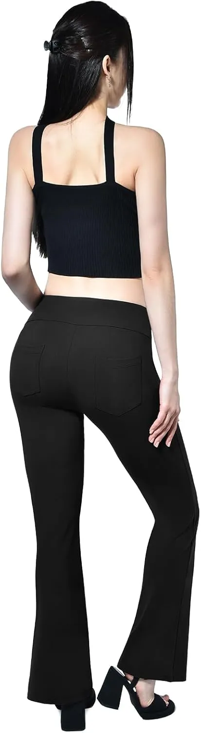SINOPHANT Flare Leggings for Women, High Waisted Flared Leggings with Pockets for Women Bootcut Casual Workout Yoga Pants
