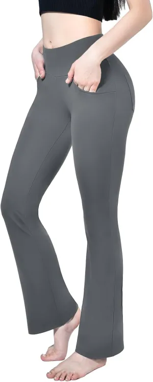 SINOPHANT Flare Leggings for Women, High Waisted Flared Leggings with Pockets for Women Bootcut Casual Workout Yoga Pants