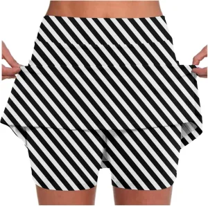 Skorts for Women Dressy Casual Summer Plus Size High Waist Skirts with Shorts Athletic Tummy Control Tennis Skirt Yoga Skort