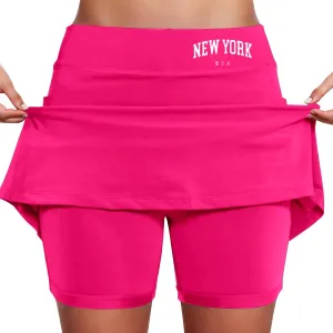 Skorts for Women with Pocket Casual Plus Size Tum Control Tennis Skirts with Shorts Neath High Waist Golf Skirt