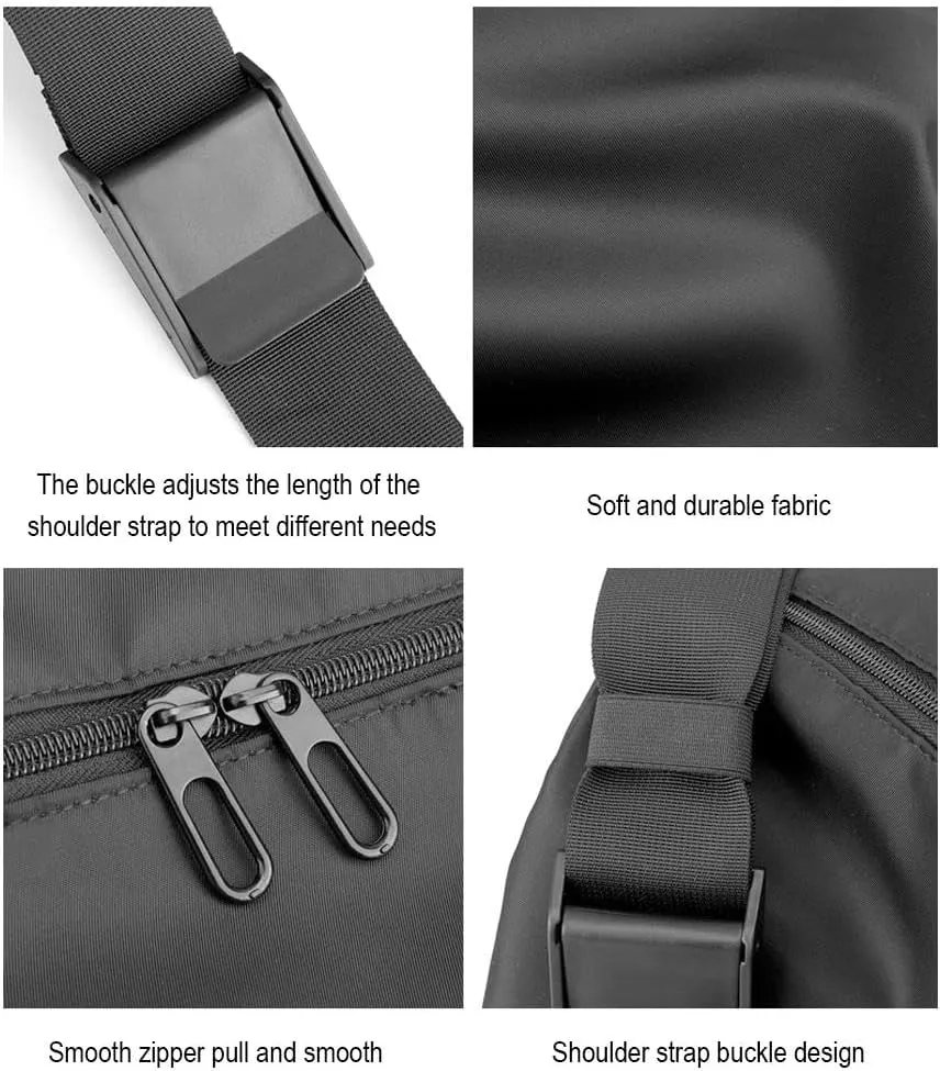Small Sports Gym Duffle Bag, Waterproof Workout Bag, Lightweight Mini Gym Bag for Men & Women, Wet Pocket, Shoes Compartment