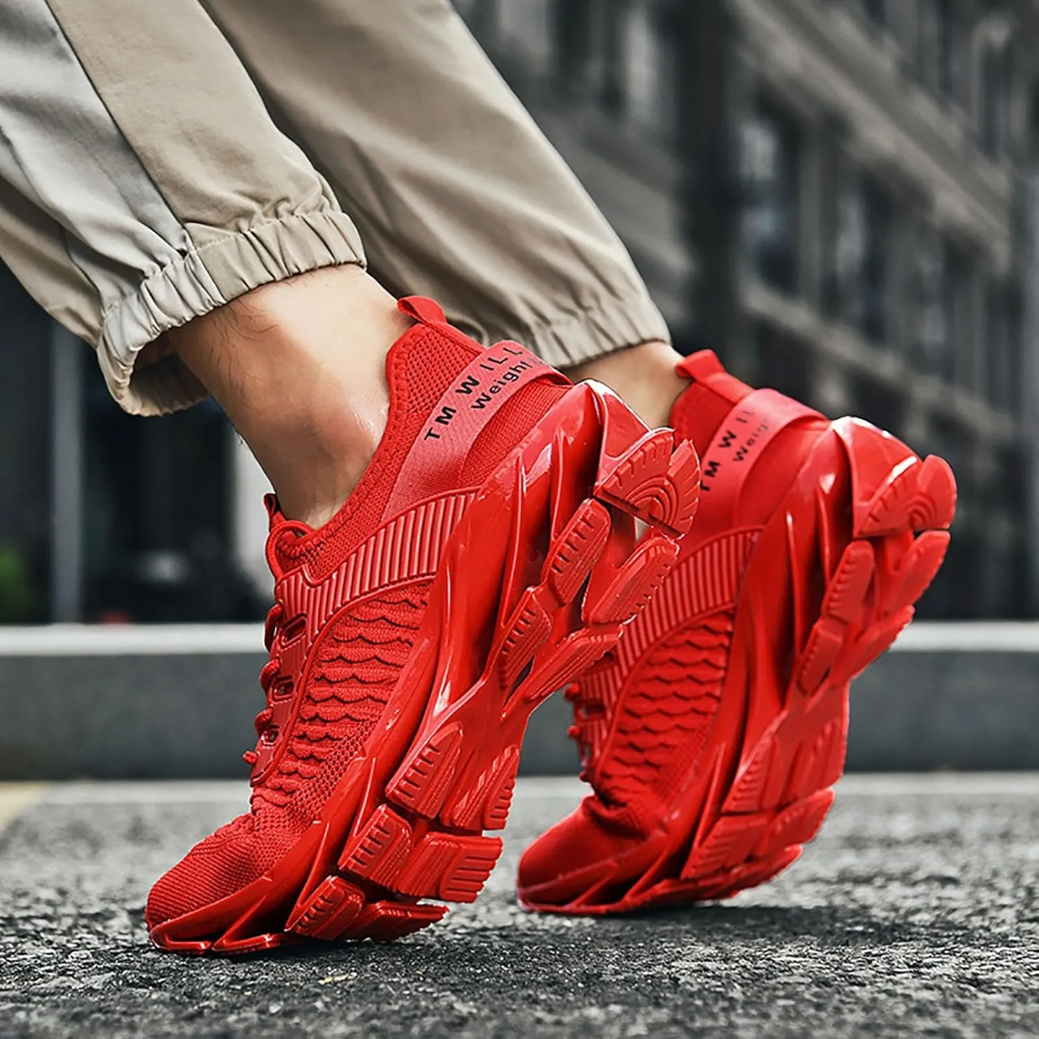 Sneakers Height Boosting Shoes for Men Walking Shoes Comfort Non Slip Breathable Knit Slip On Sneaker Laces for Men