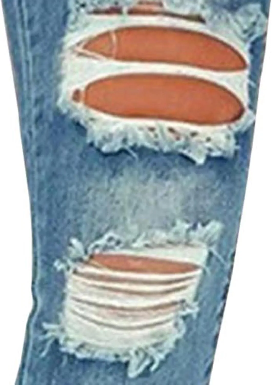 SOMTHRON Women's High Rise Distressed Slim Punk Denim Jeans High Waist Skinny Destroyed Ripped Pencil Jeans Pants