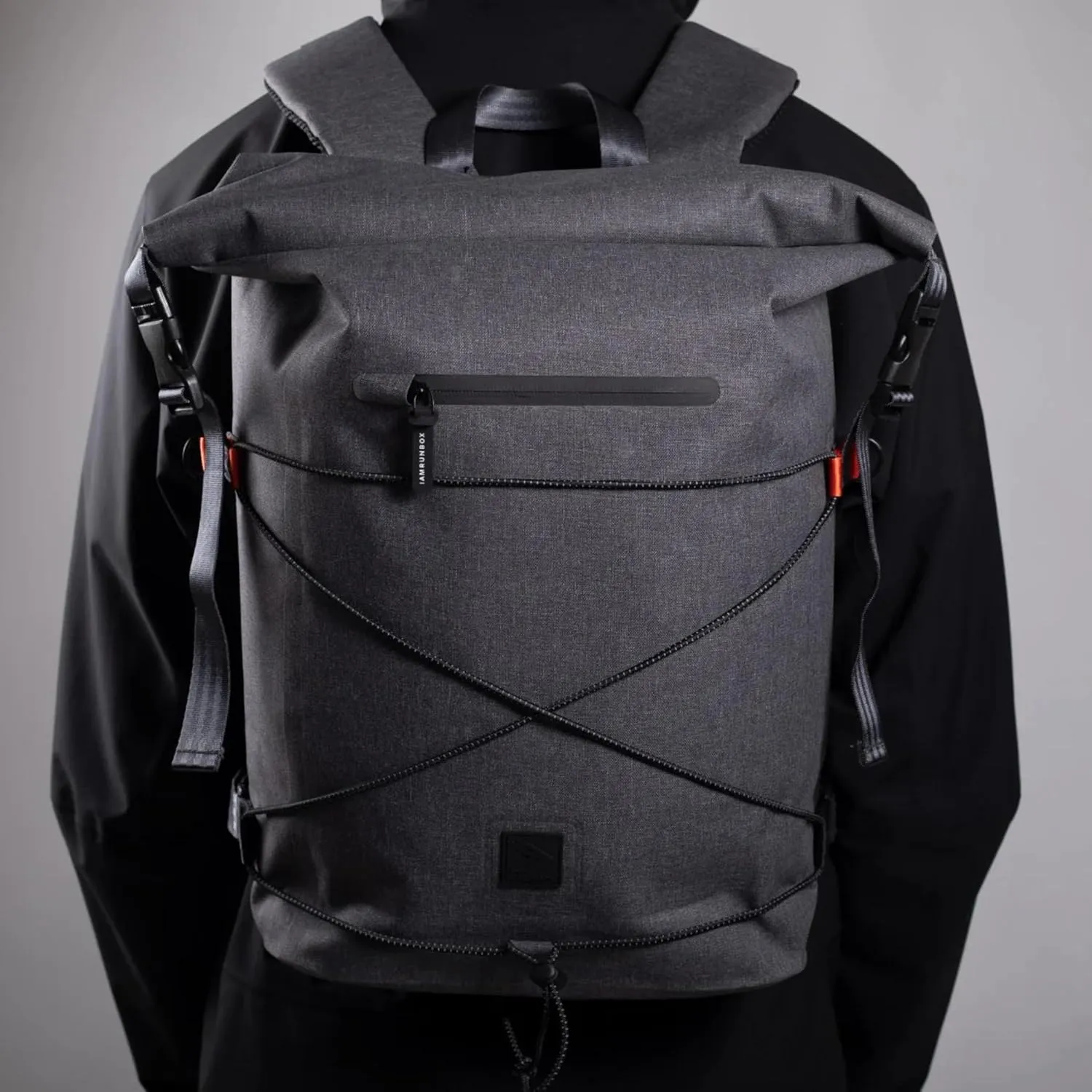 Spin Bag 18L, Durable, Waterproof Backpack, Carry On Bag for Sports, Work & Travel with Space for Laptop & Shoes, Grey