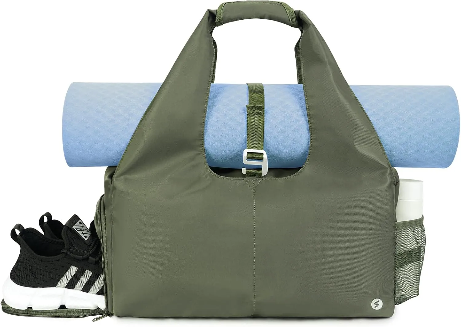 sportsnew Yoga Gym Bags for Women with Shoes Compartment & Wet Dry Storage Pockets & Adjustable Yoga Mat Holder, Patent Pending