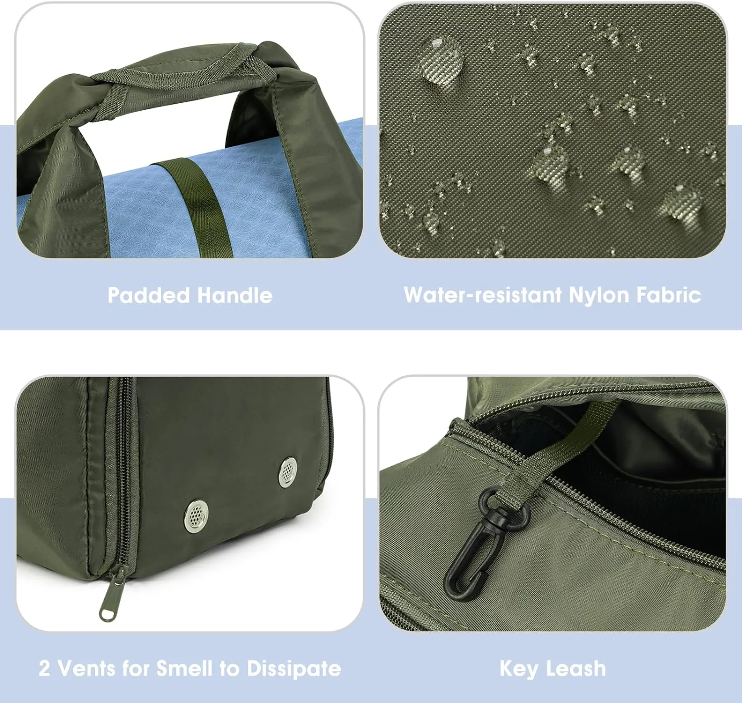 sportsnew Yoga Gym Bags for Women with Shoes Compartment & Wet Dry Storage Pockets & Adjustable Yoga Mat Holder, Patent Pending