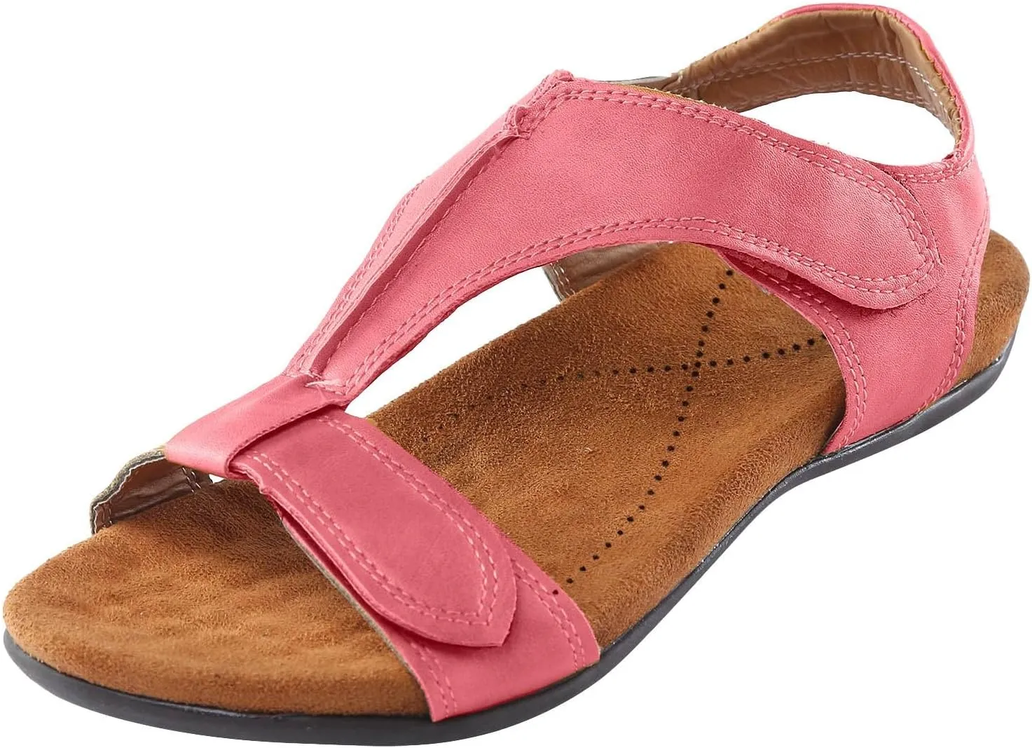 SuanlaTDS Platform Sandals for Women Orthopedic Arch Support Wedge Walking Shoes 2025 Comfortable Summer Dressy Casual Open Toe Adjustable Ankle Strap Outdoor Beach Thick Sole Sandal