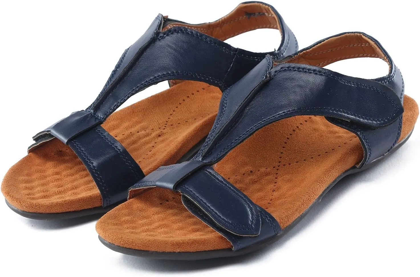 SuanlaTDS Platform Sandals for Women Orthopedic Arch Support Wedge Walking Shoes 2025 Comfortable Summer Dressy Casual Open Toe Adjustable Ankle Strap Outdoor Beach Thick Sole Sandal