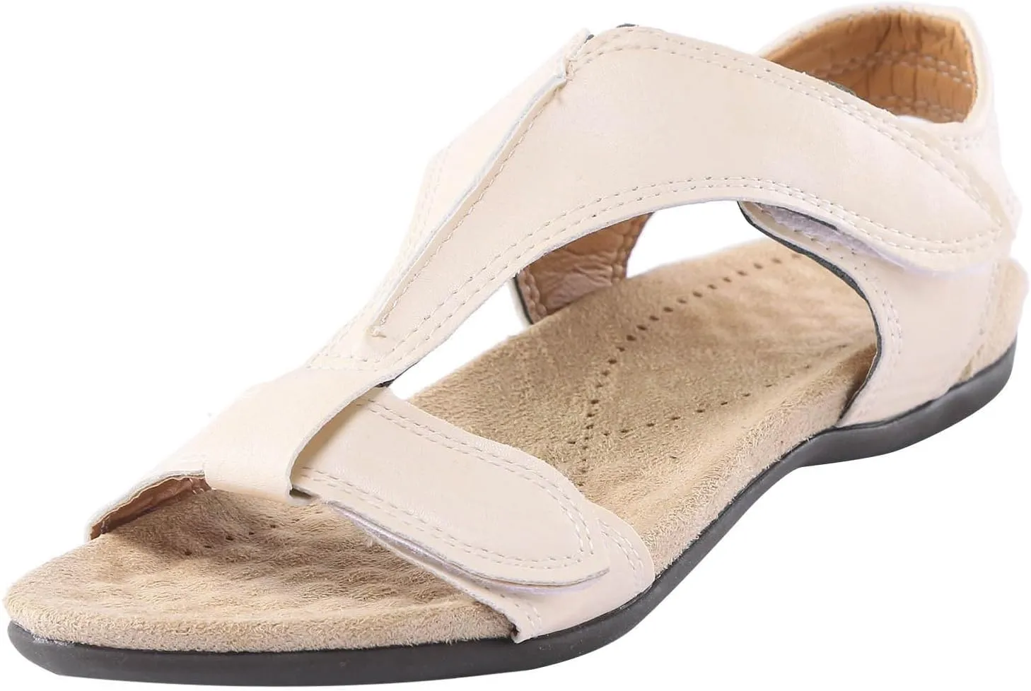 SuanlaTDS Platform Sandals for Women Orthopedic Arch Support Wedge Walking Shoes 2025 Comfortable Summer Dressy Casual Open Toe Adjustable Ankle Strap Outdoor Beach Thick Sole Sandal