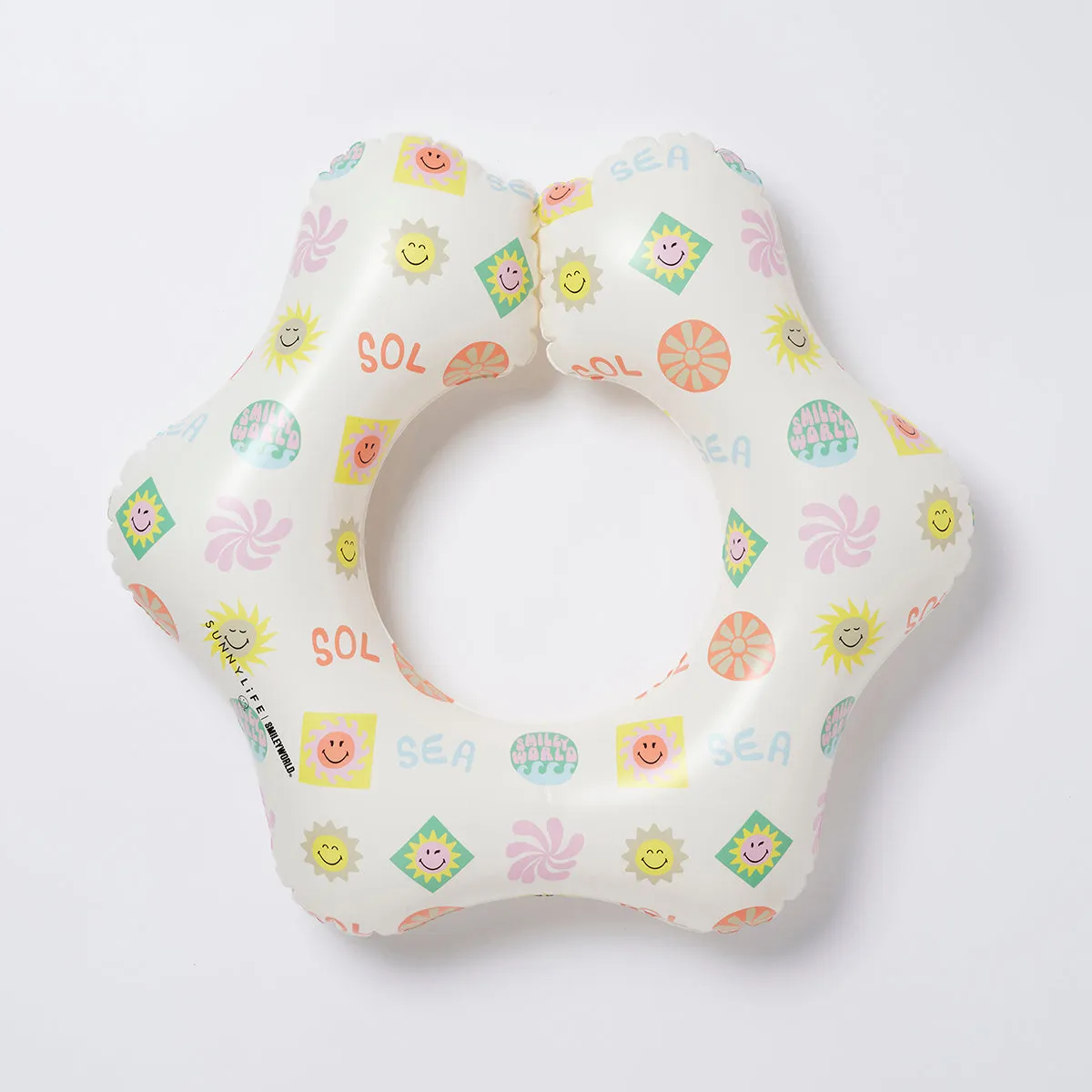 SUNNYLiFE Kiddy Float Ring Smiley World Sol Sea