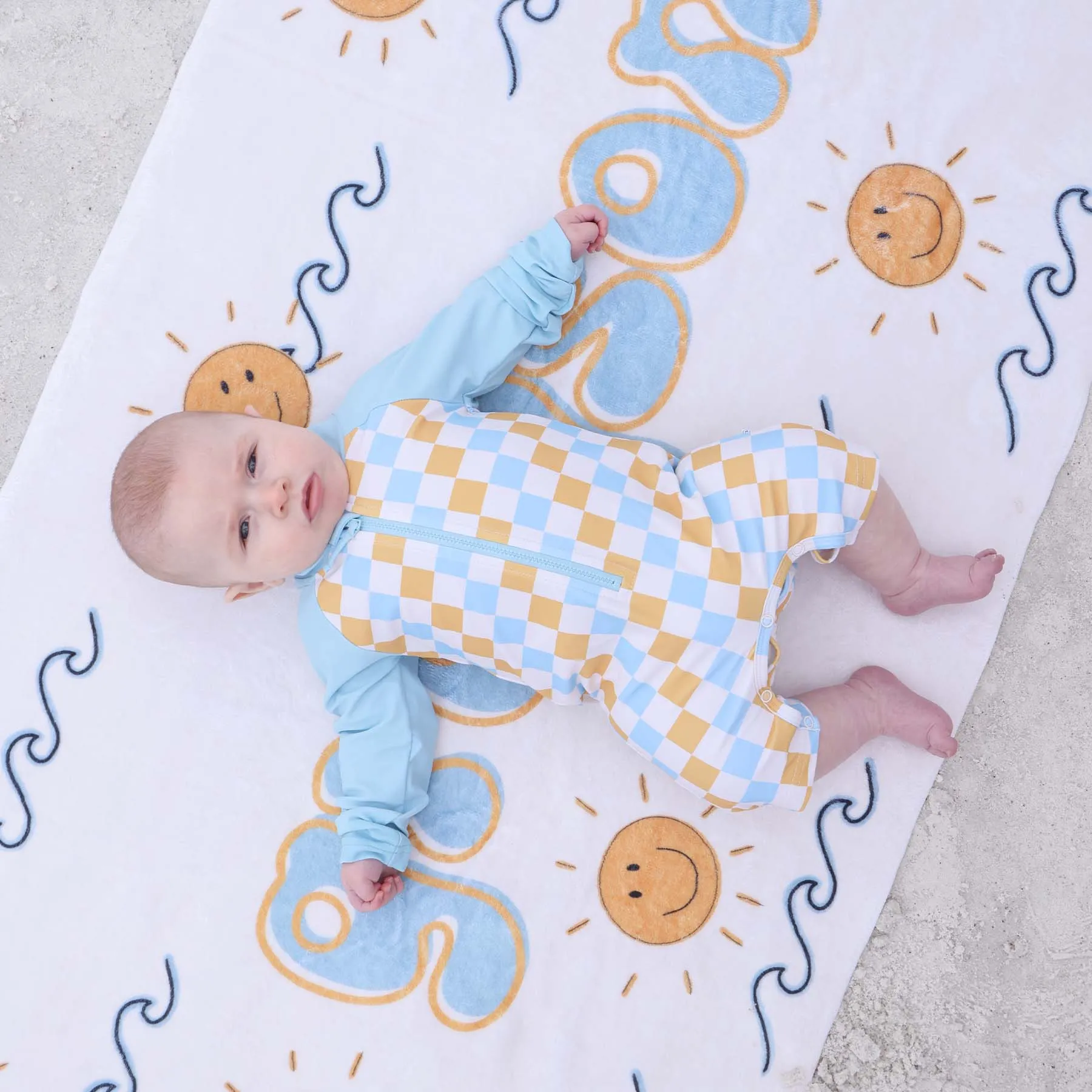 Sun's Out Personalized Kids Beach Towel