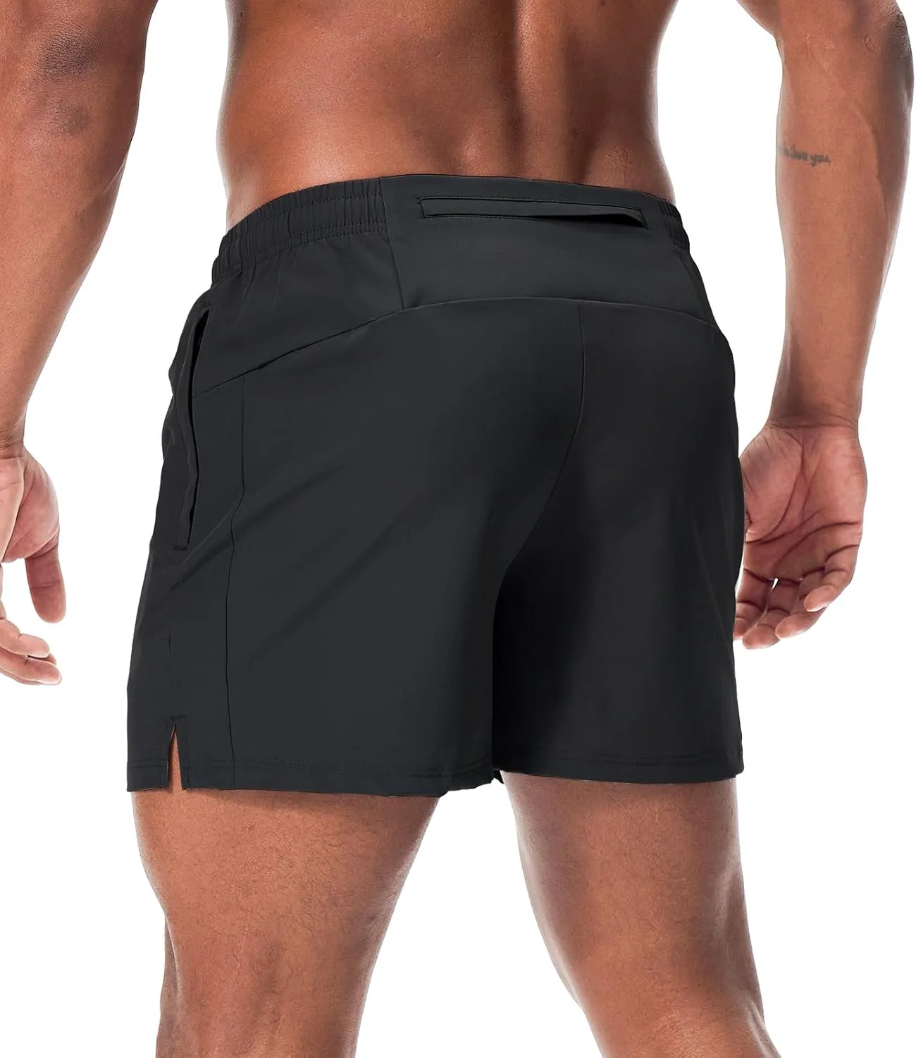 Surenow Men's Workout Running Shorts Quick Dry Gym Shorts Active Lightweight Shorts Athletic Shorts for Men with Zip Pockets