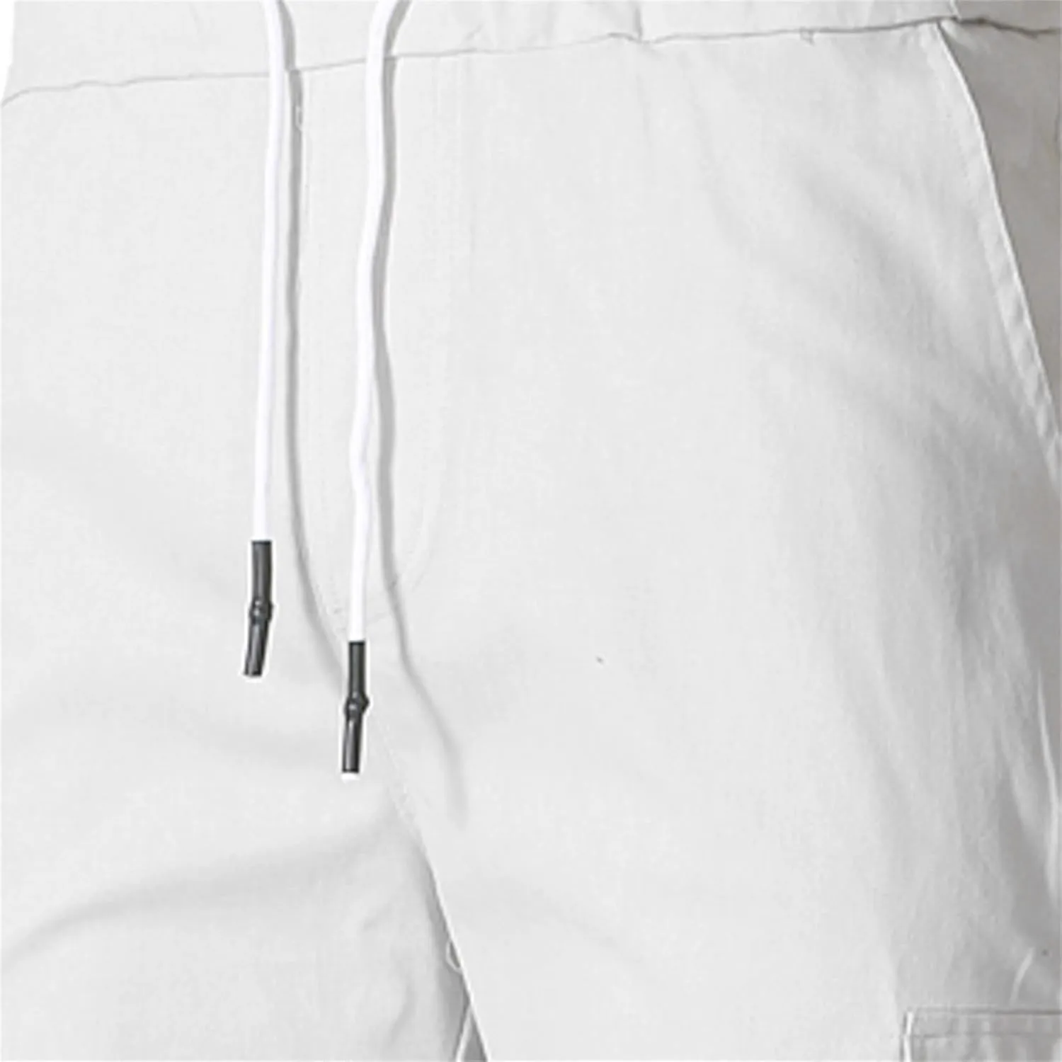 Sweatpants for Men Fashion Personalized Casual Solid Color Tie Multi-Pocket Drawstring Cargo Pants Trousers
