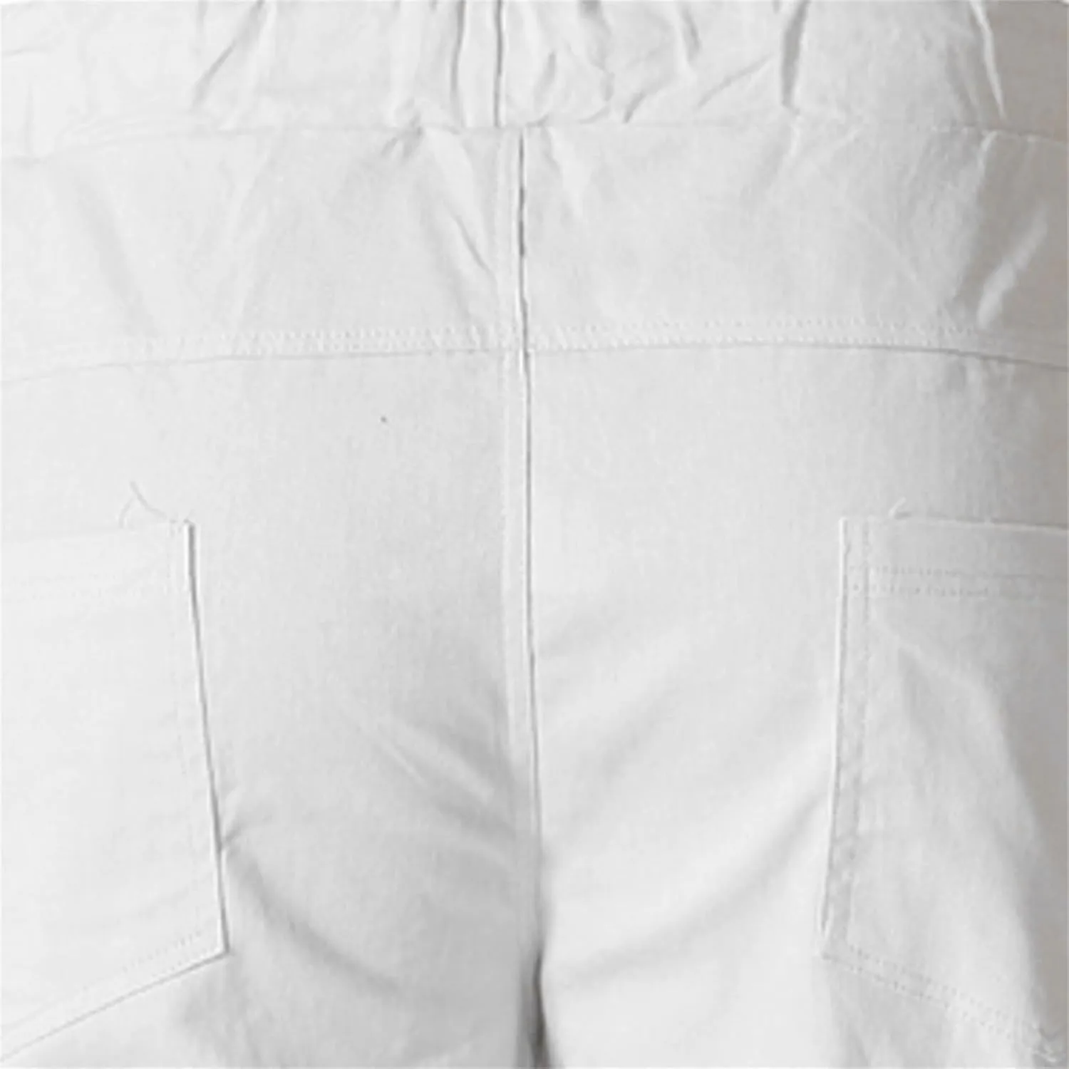 Sweatpants for Men Fashion Personalized Casual Solid Color Tie Multi-Pocket Drawstring Cargo Pants Trousers