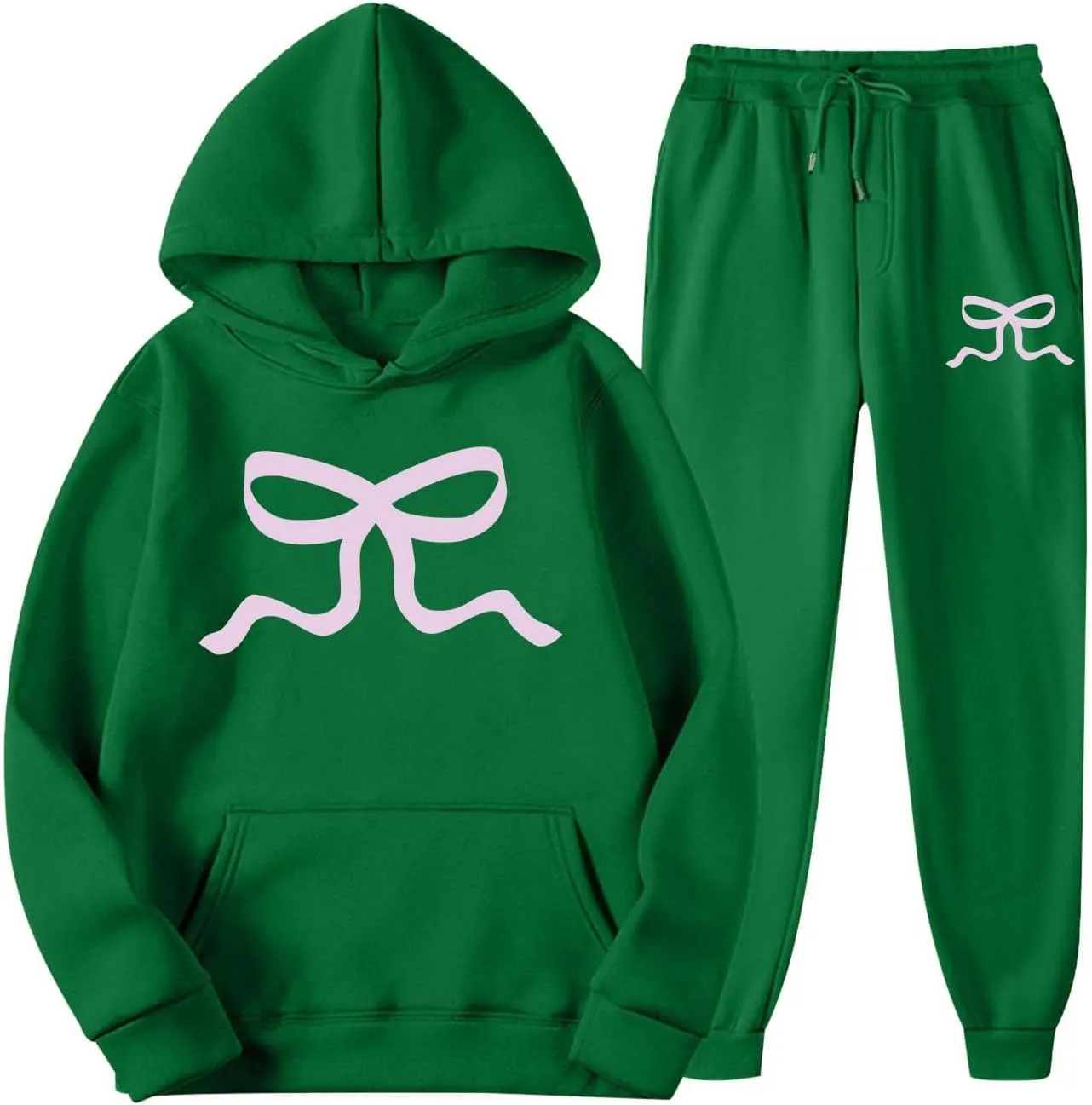 Sweatsuits For Women Set 2 Piece Hoodie Fall Long Sleeve Pullover And Long Pants Lounge Sets Oversize Y2K Tracksuit