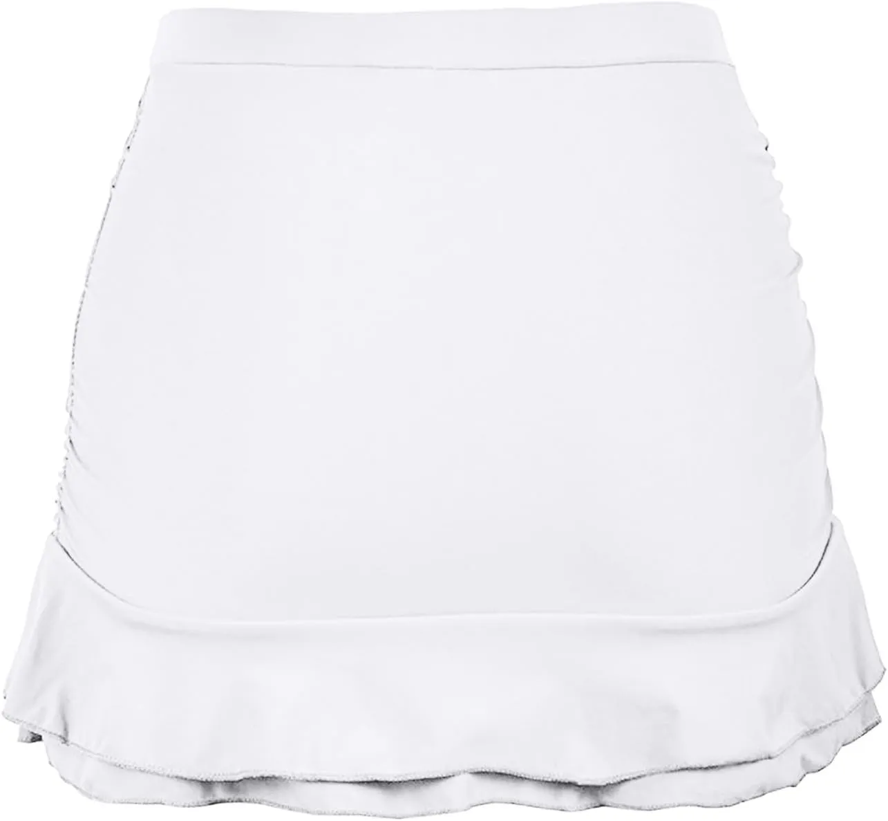 Swim Skirt for Women High Waisted Ruffle Ruched Swimsuits Skirt Bathing Suits Bottoms with Built-in Brief Swim Shorts