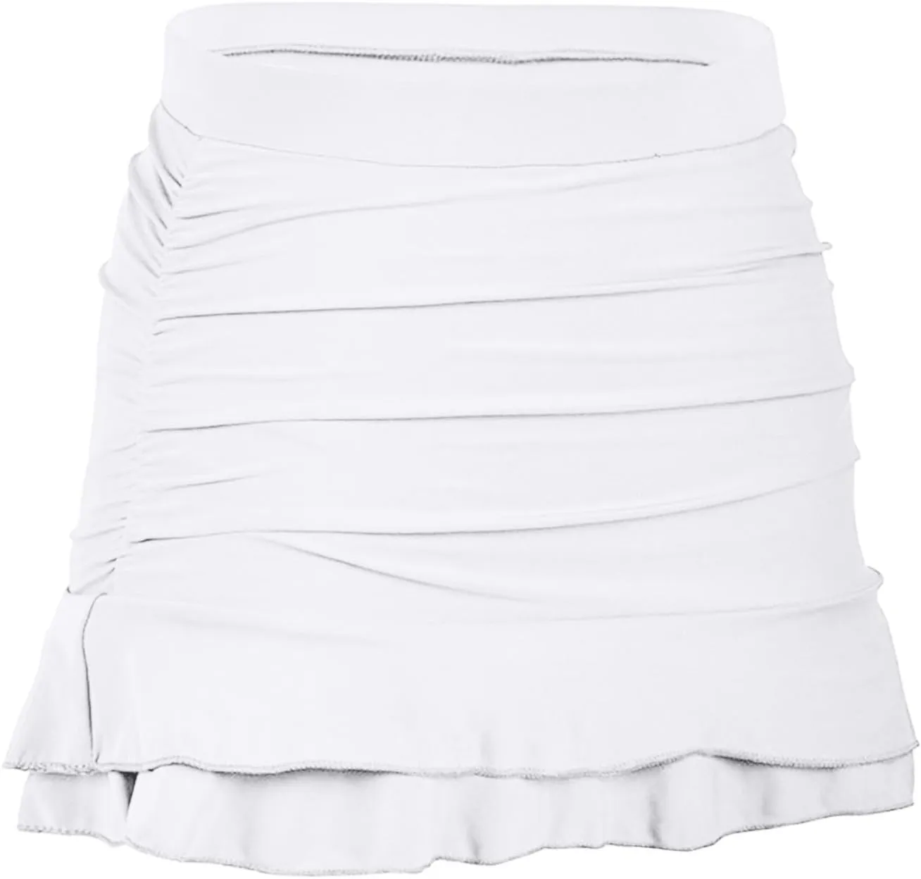 Swim Skirt for Women High Waisted Ruffle Ruched Swimsuits Skirt Bathing Suits Bottoms with Built-in Brief Swim Shorts