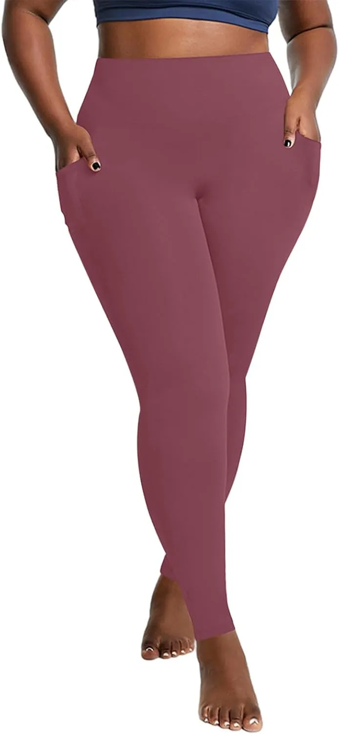 TANGNADE Plus Size Women Yoga Leggings with Pockets High Waist Elastic Fitness Trouser Oversize Leggings Yoga Clothes