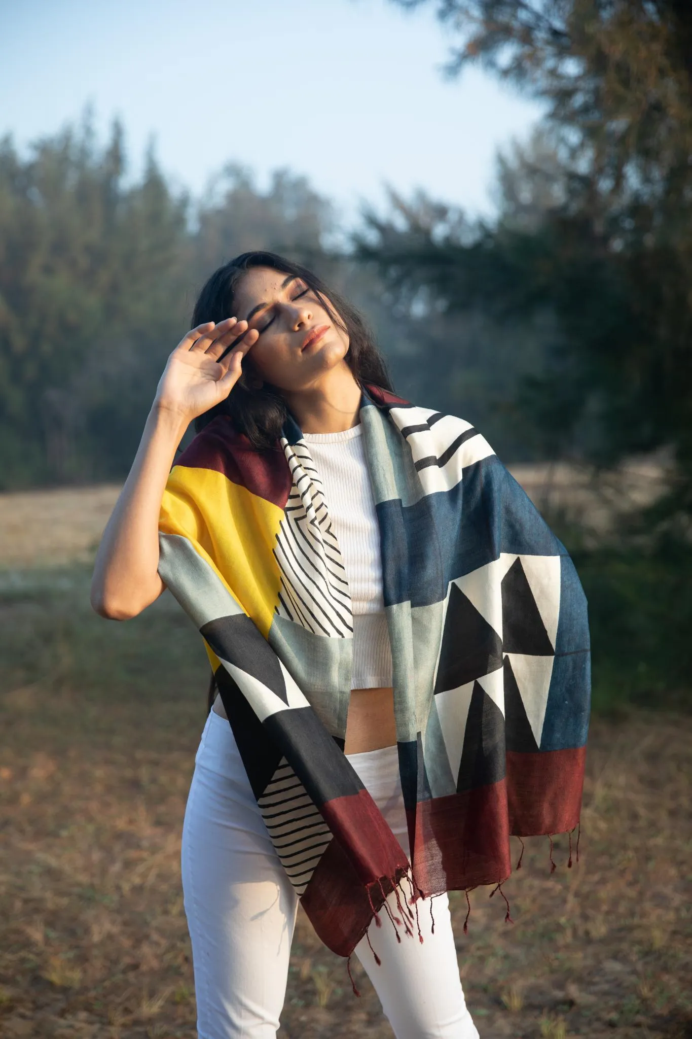 The 'Athangudi' Eri Silk Scarf