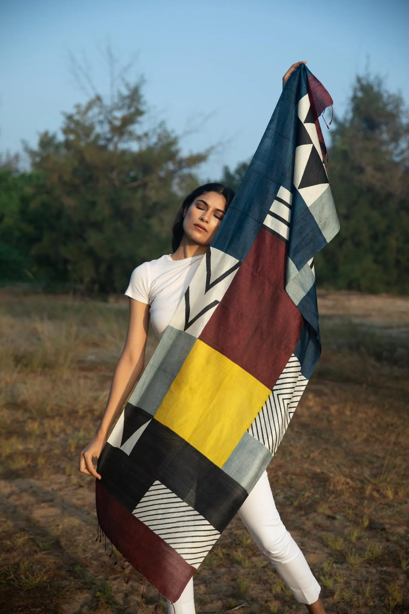The 'Athangudi' Eri Silk Scarf