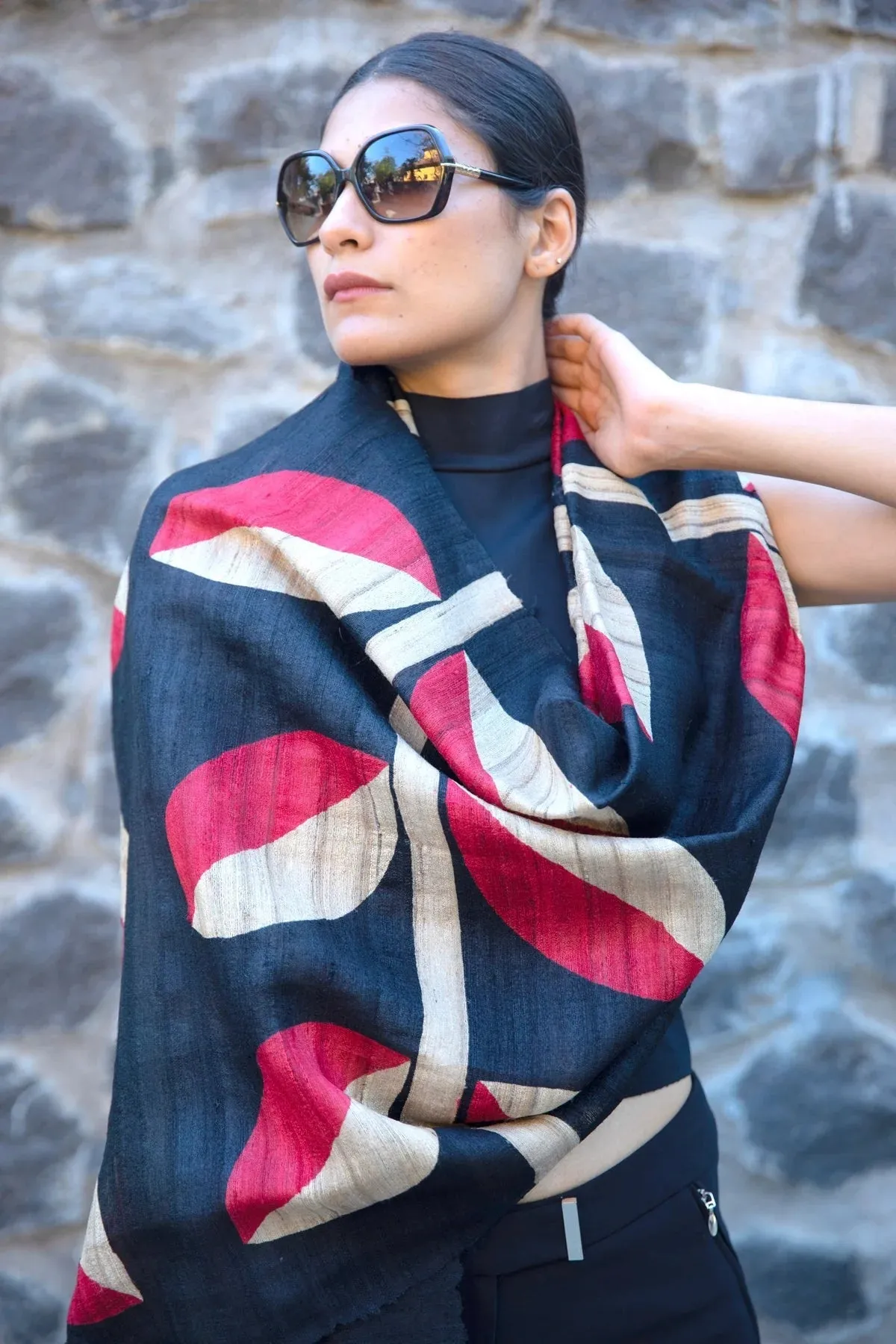 The 'Bada Alu' Tussar Silk Scarf