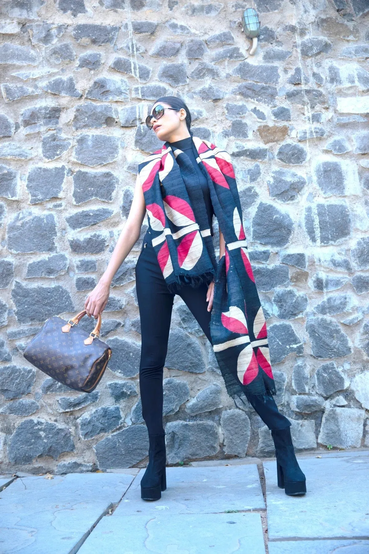 The 'Bada Alu' Tussar Silk Scarf