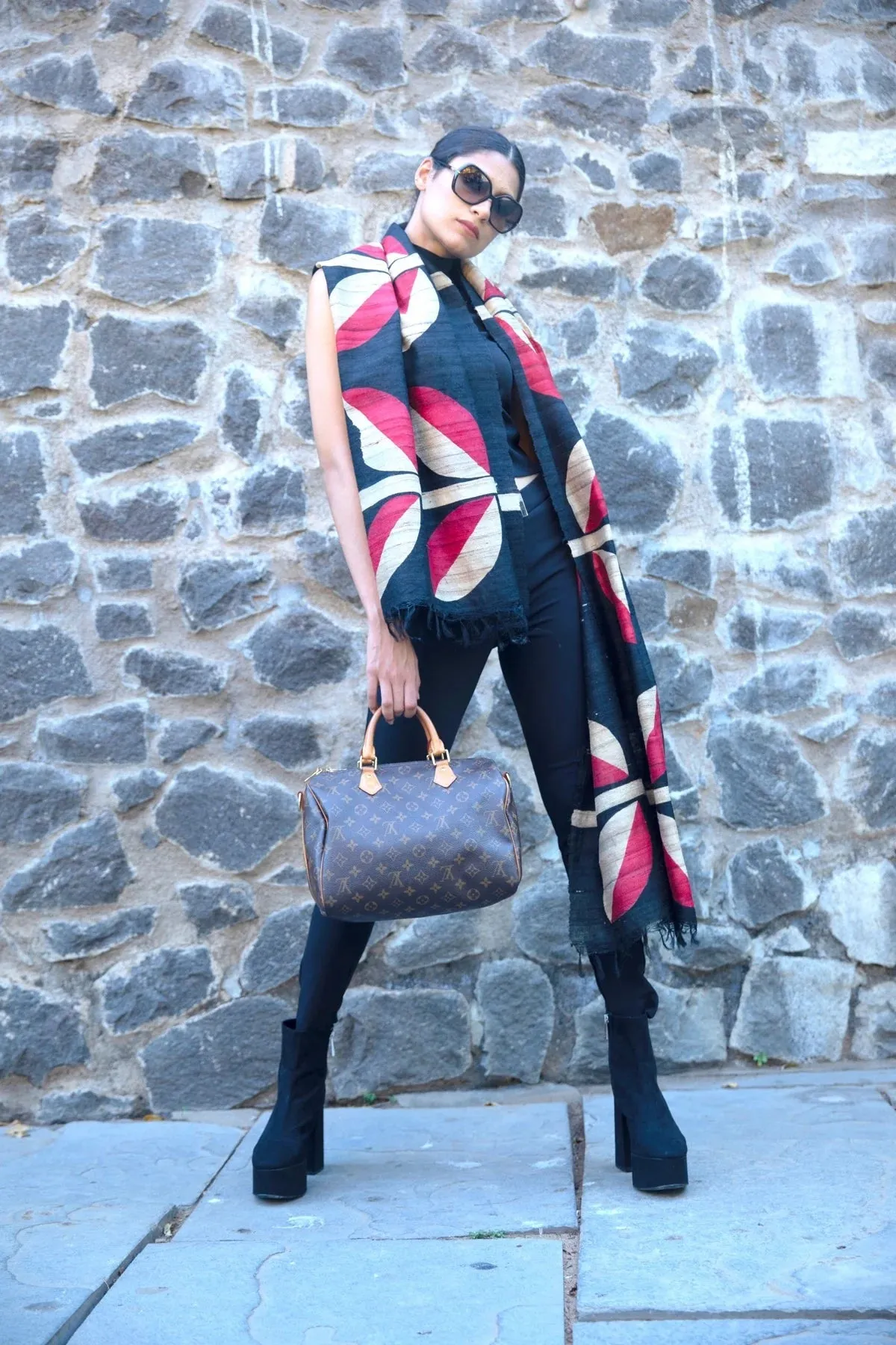 The 'Bada Alu' Tussar Silk Scarf