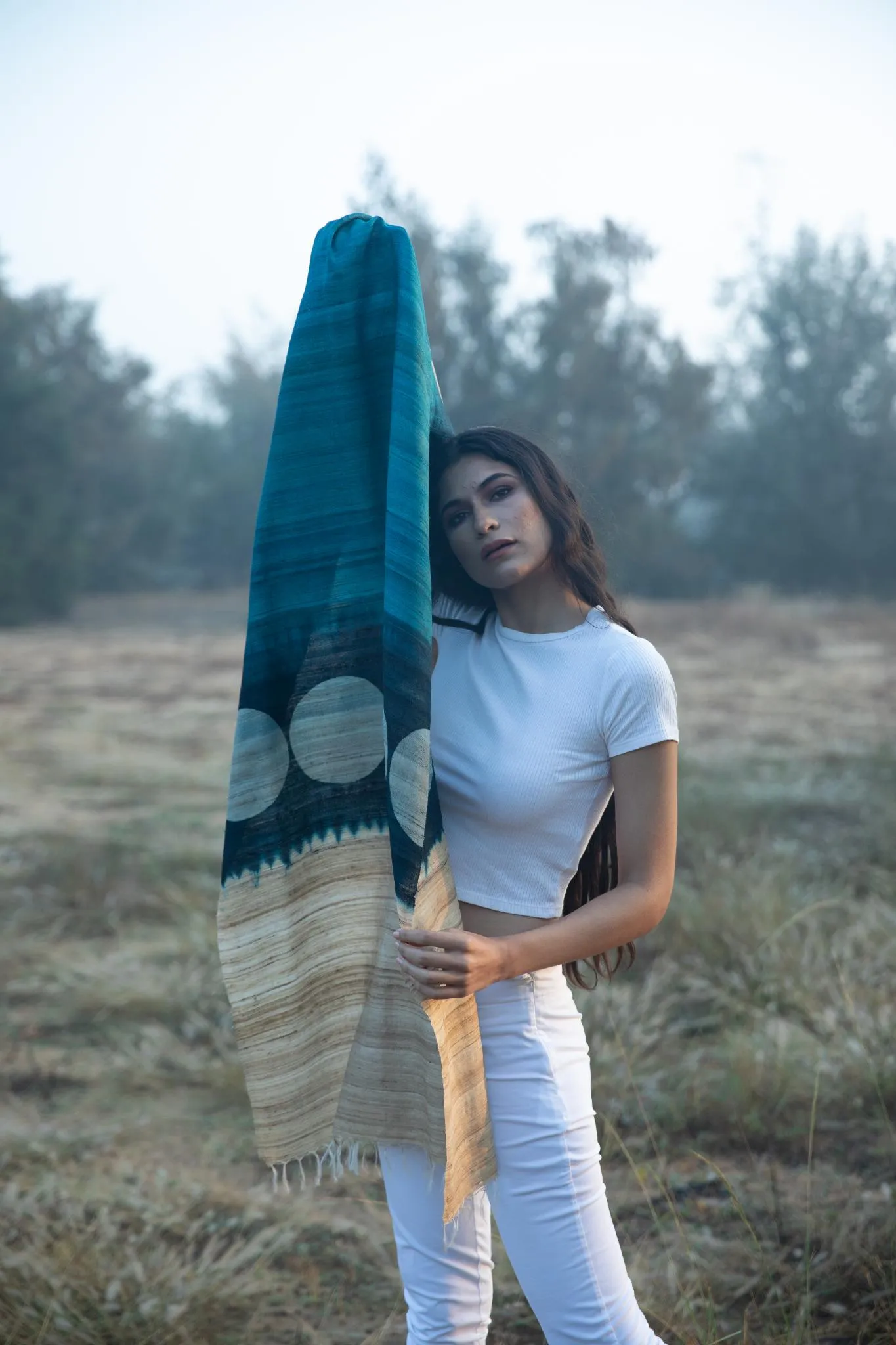 The 'Bada Gola' Tussar Silk Scarf