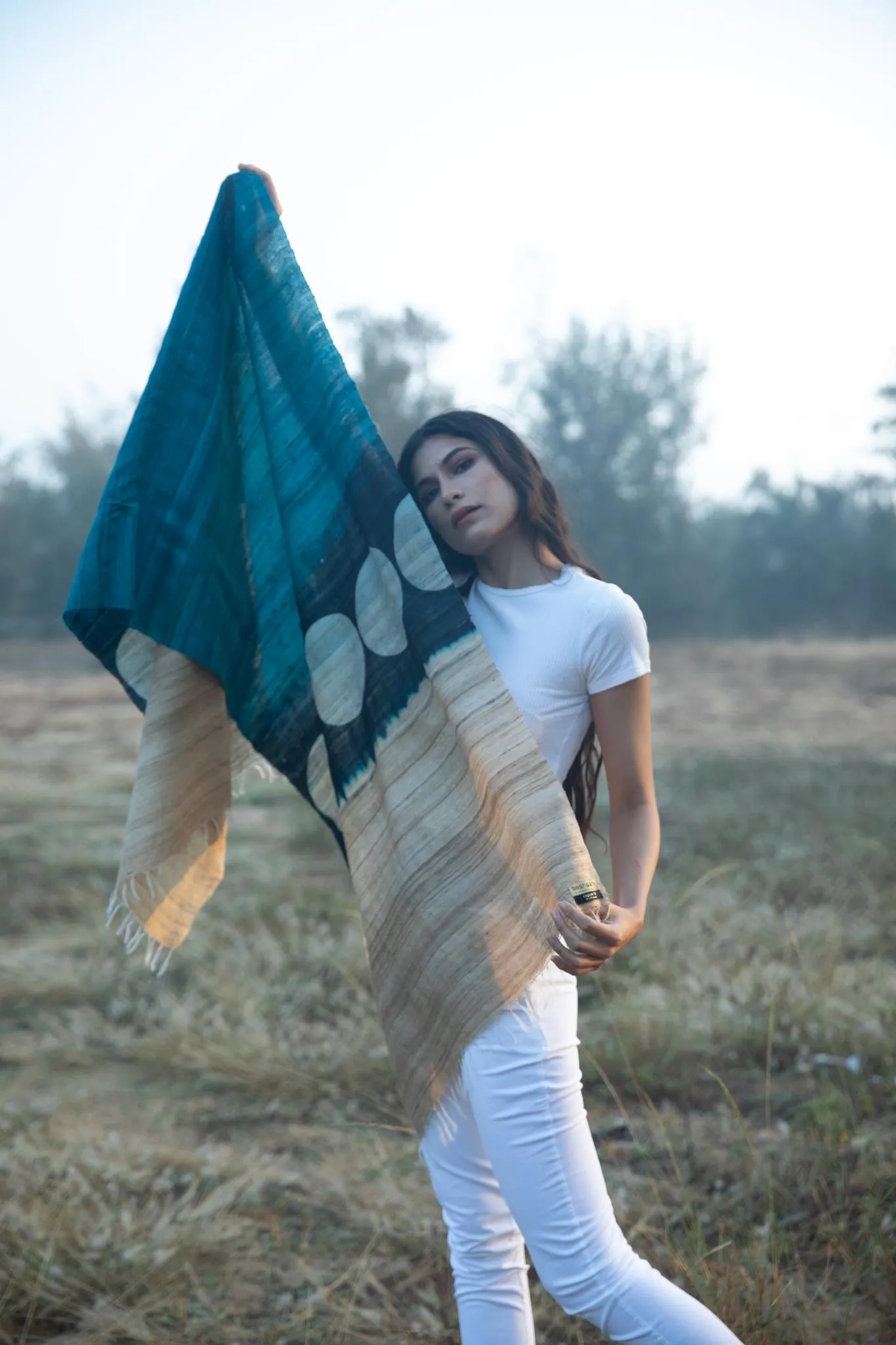 The 'Bada Gola' Tussar Silk Scarf