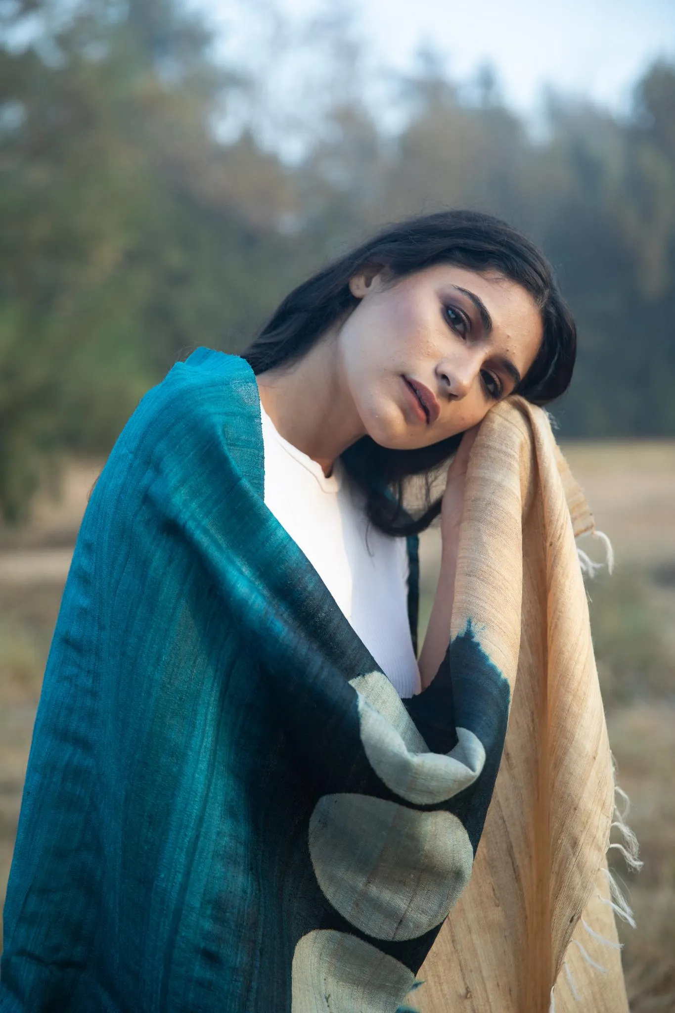 The 'Bada Gola' Tussar Silk Scarf