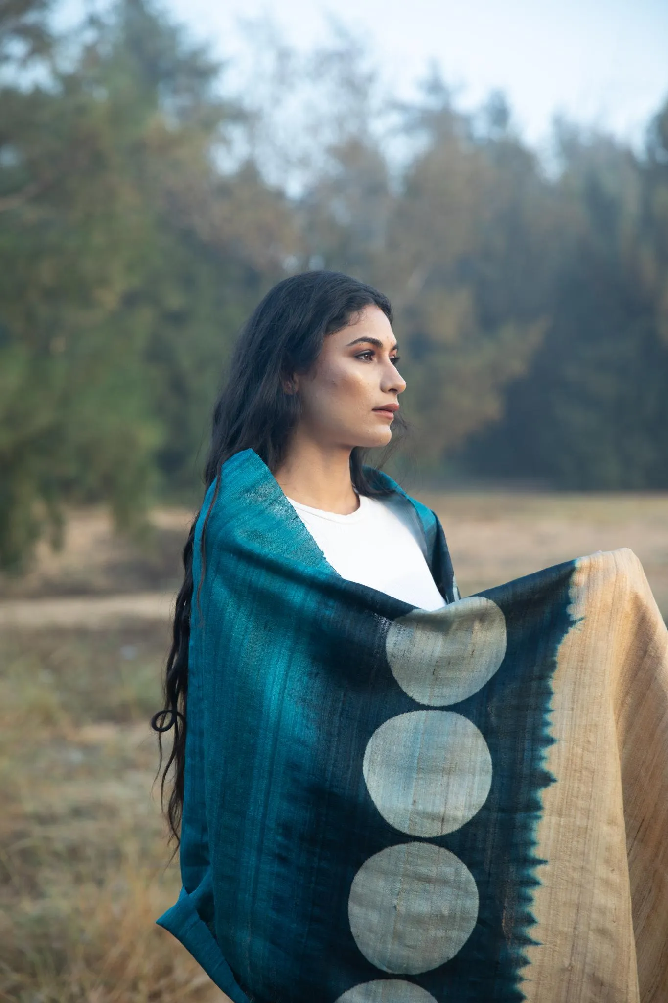 The 'Bada Gola' Tussar Silk Scarf
