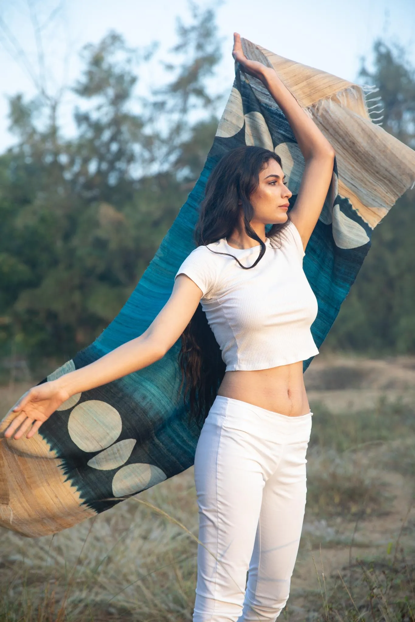 The 'Bada Gola' Tussar Silk Scarf