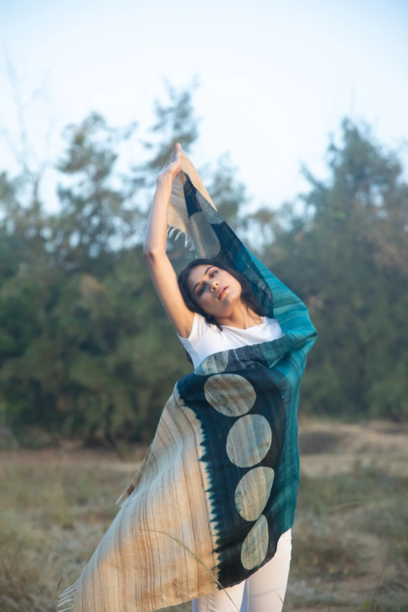 The 'Bada Gola' Tussar Silk Scarf