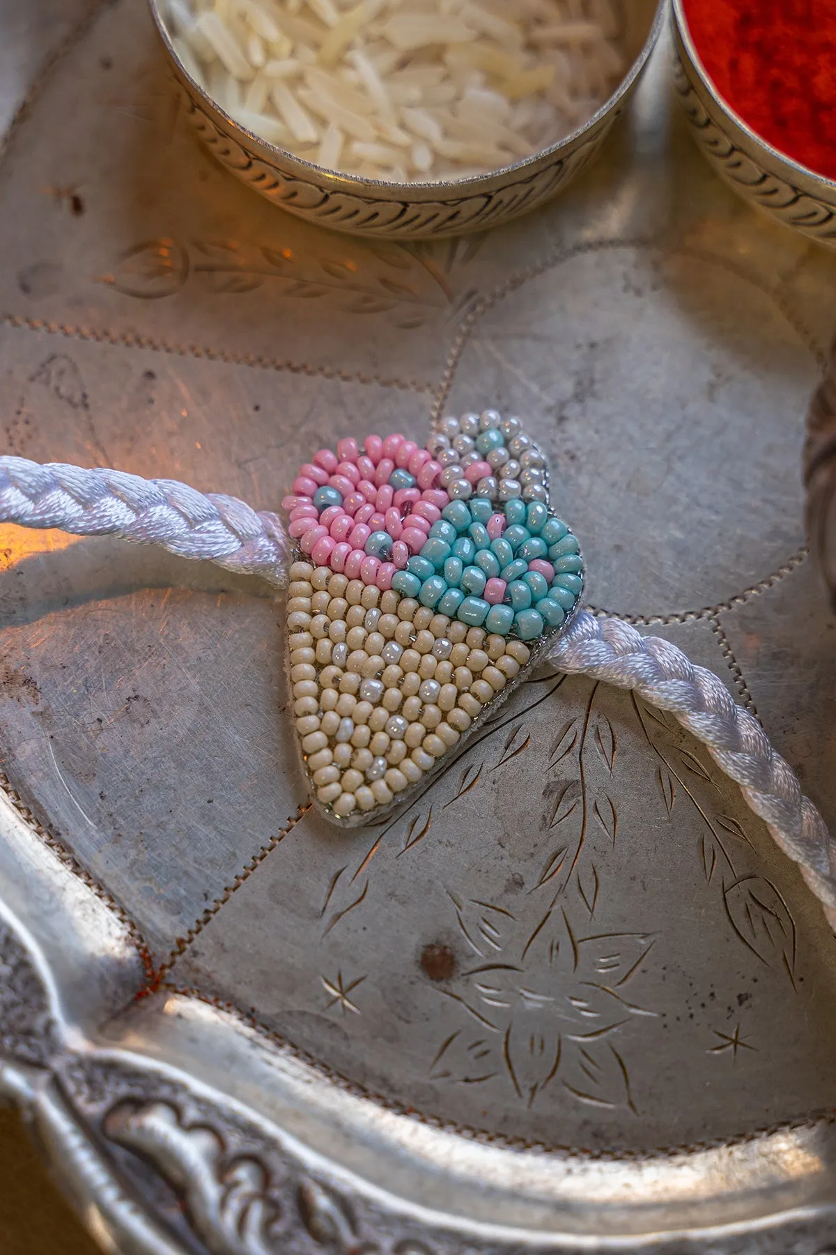 The Bubble Gum Ice-cream Embroidered Rakhi