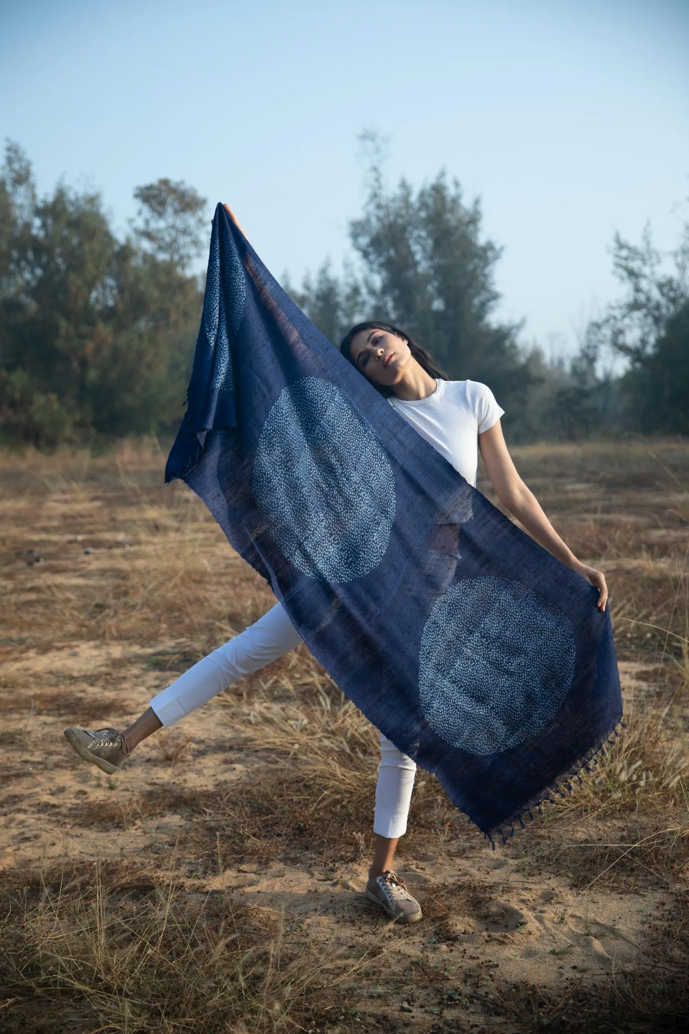 The 'Circle of Life' Tussar Silk Scarf