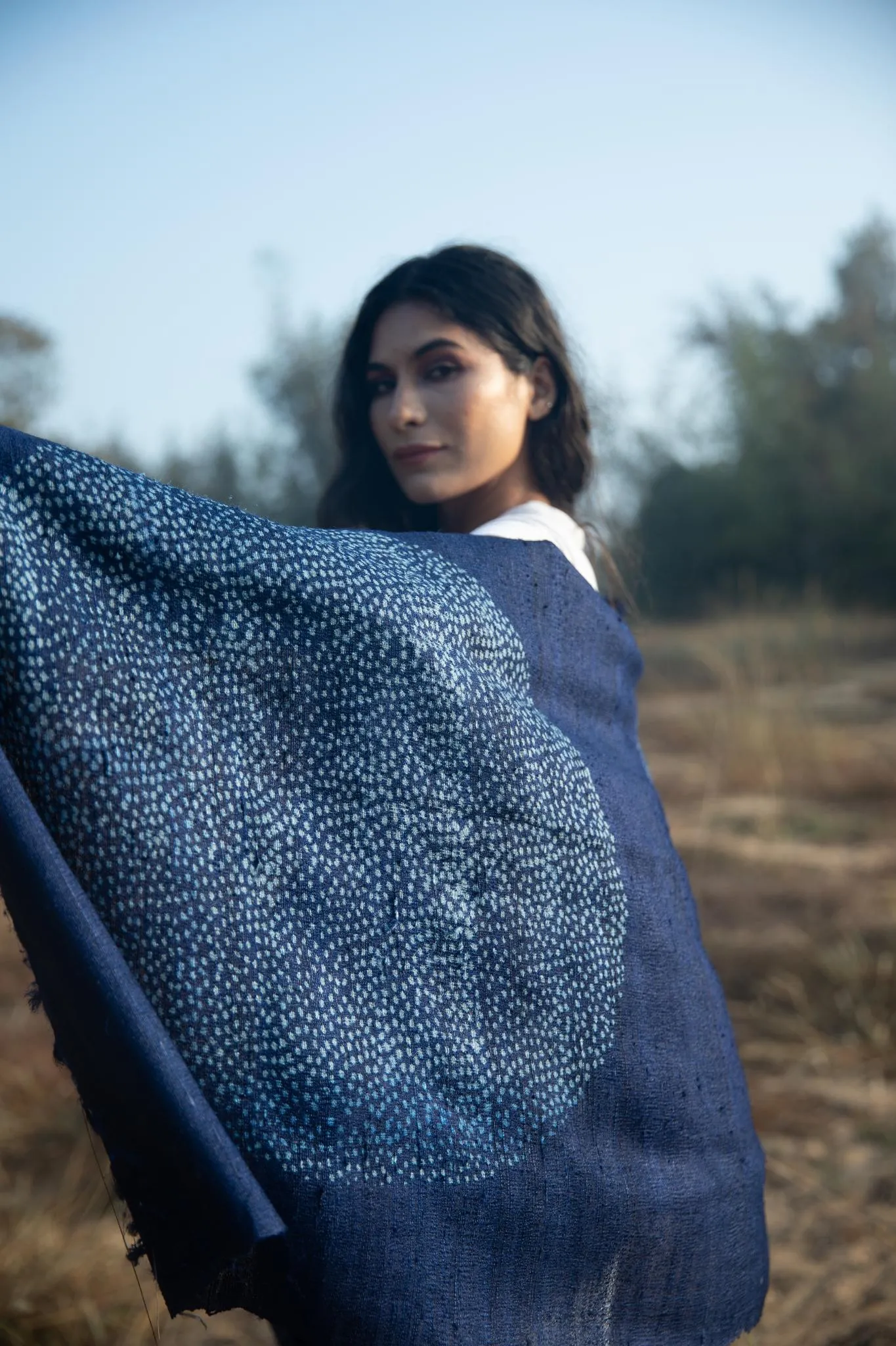 The 'Circle of Life' Tussar Silk Scarf