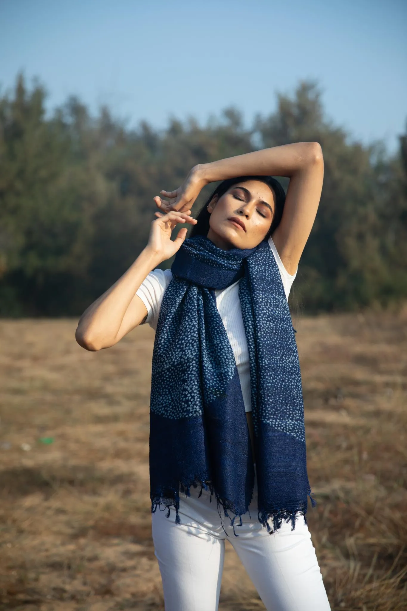 The 'Circle of Life' Tussar Silk Scarf