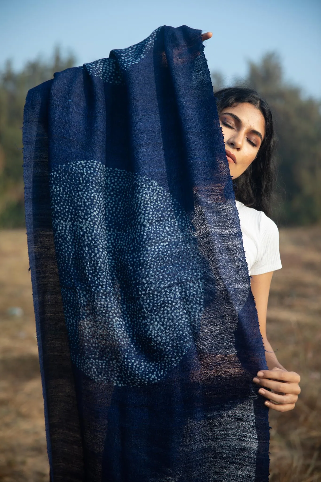 The 'Circle of Life' Tussar Silk Scarf