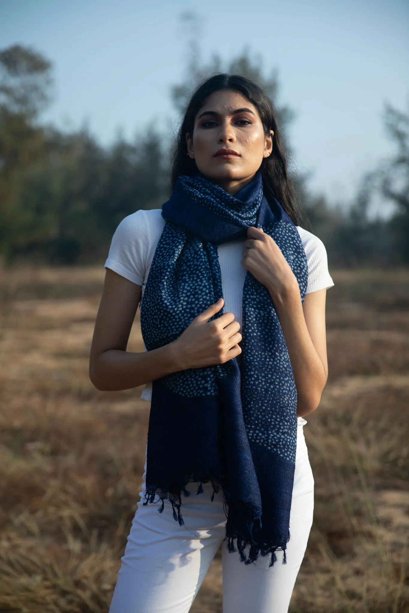 The 'Circle of Life' Tussar Silk Scarf