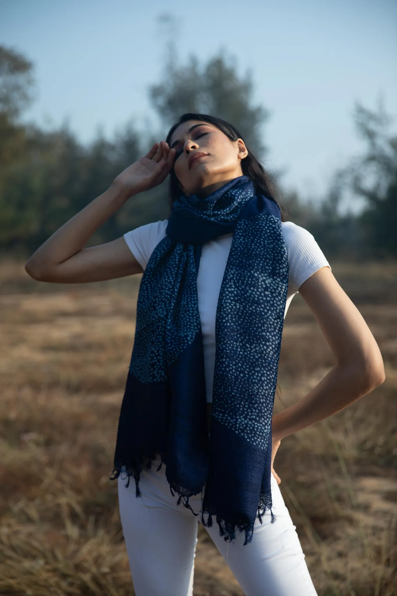 The 'Circle of Life' Tussar Silk Scarf
