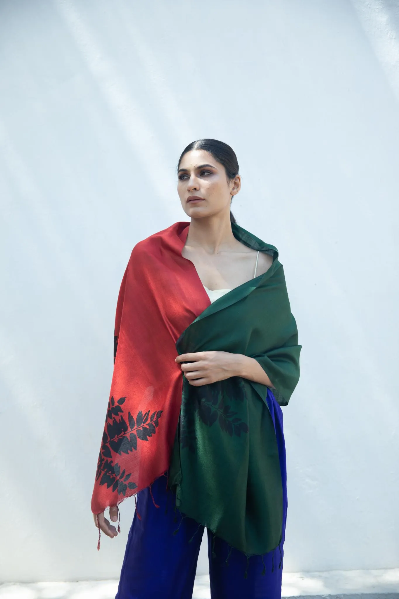 The 'Damp Foliage' Eri Silk Scarf