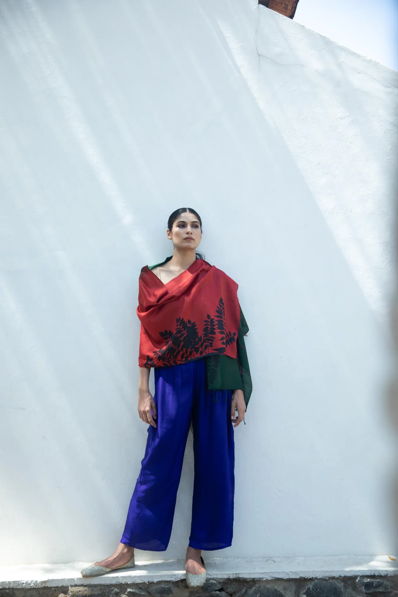 The 'Damp Foliage' Eri Silk Scarf