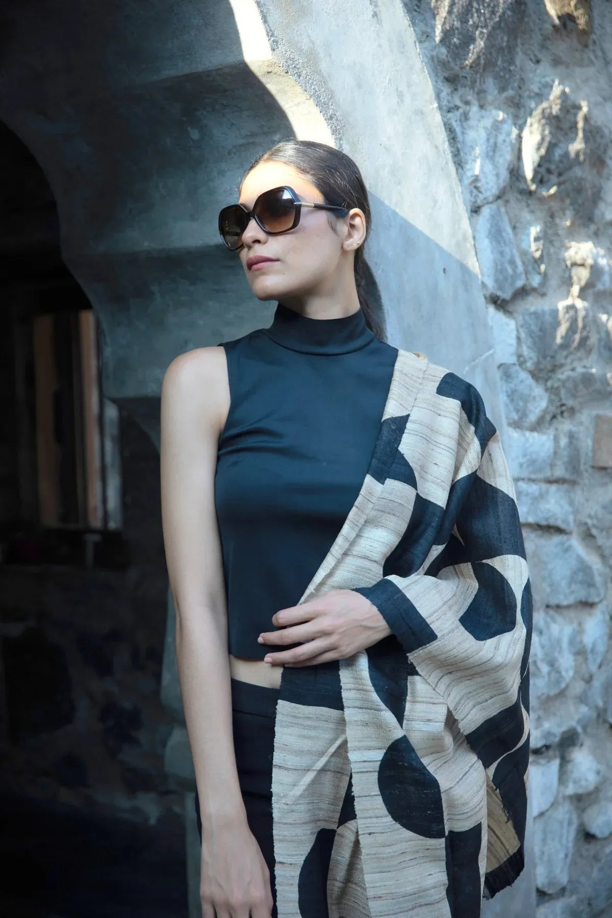 The 'Maze' Tussar Silk Scarf
