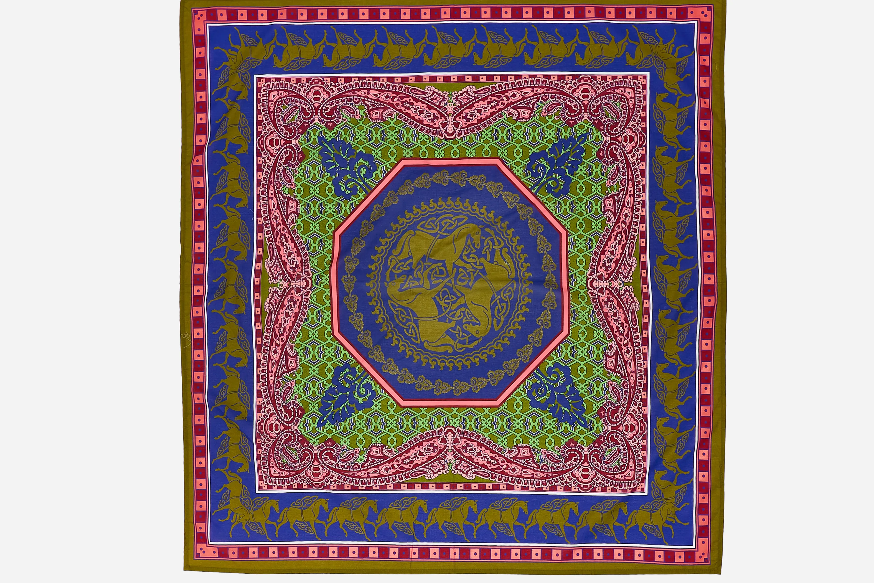 Three Gold Horses Scarf